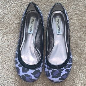 Purple animal print Steve Madden flat shoe